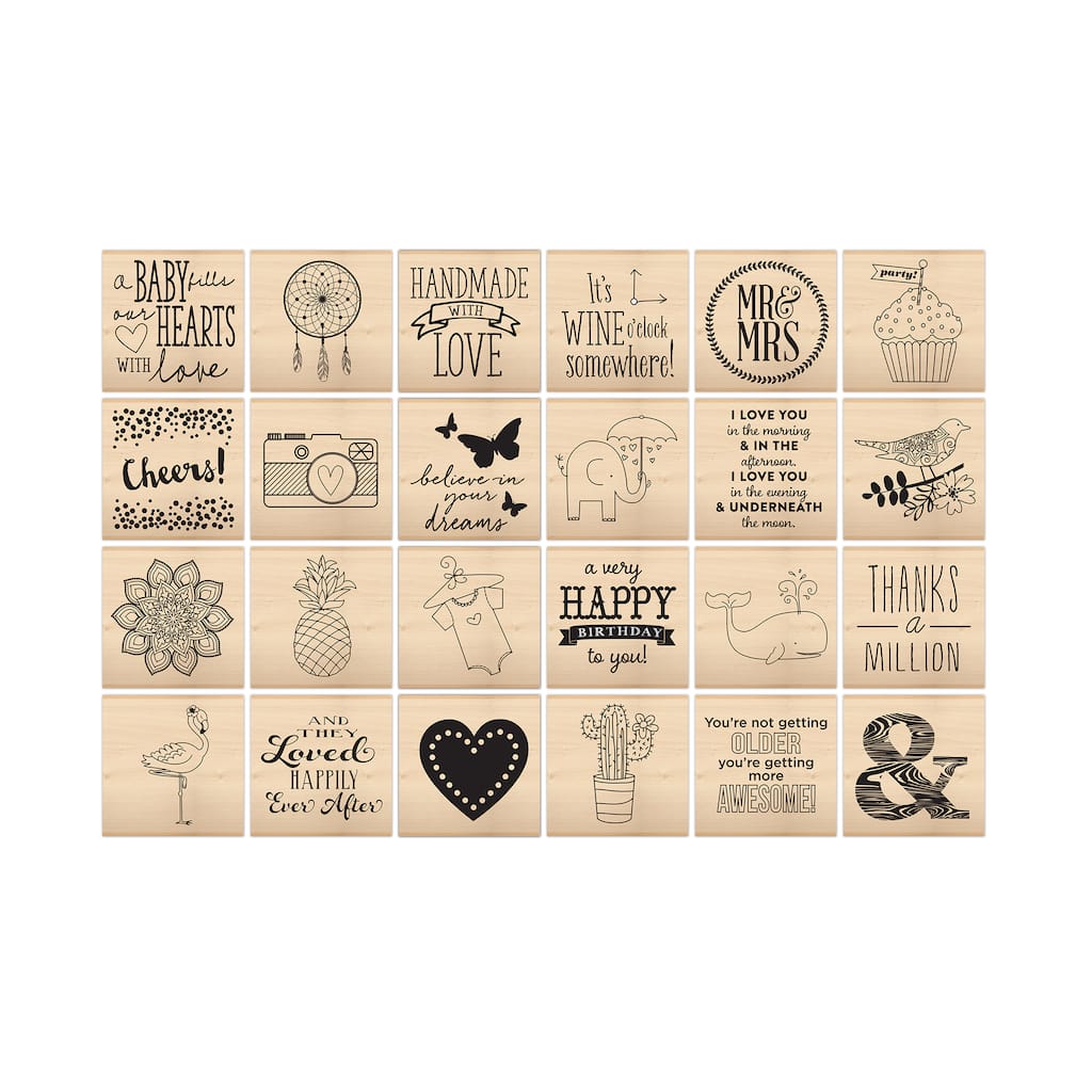 Find The Hampton Art Studio G Assorted Large Wood Stamps At Michaels